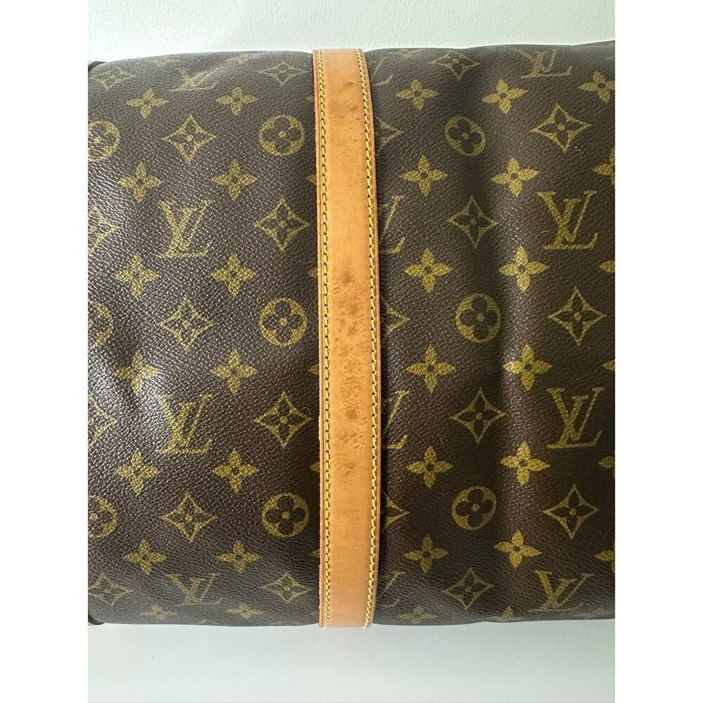 Louis Vuitton Keepall 55 Bandouliere Monogram Travel Bag Duffle Strap Bando - Picture 11 of 16